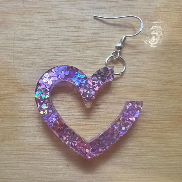 Iridescent Daisy Earrings Hand Crafted - Picture 8 of 8